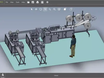 fully automatic - face mask machine 8 3D model