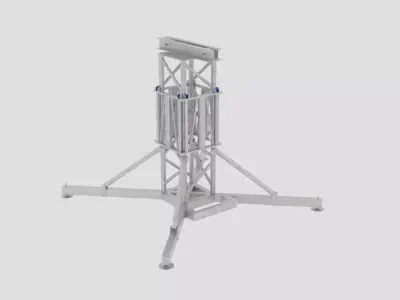 Aluminium tower truss Low-poly 3D model