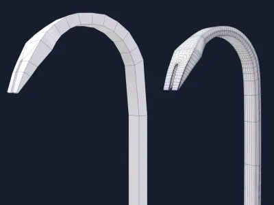 Crowbar and Halligan Bar Game Ready Low-poly 3D model