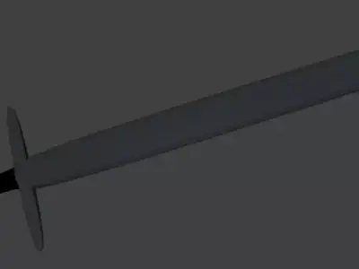 Two-handed sword Free low-poly 3D model