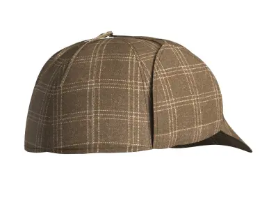 Brown Check Hat 3D model