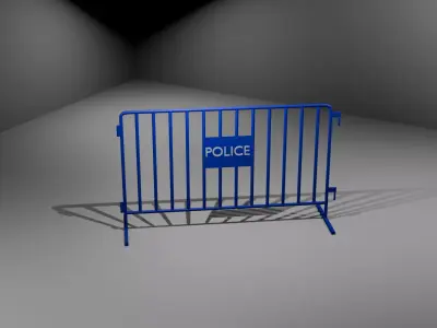 Police barricade 3D model