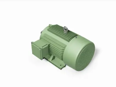 132S B3 Right IEC electric motor - 3D CAD model 3D model
