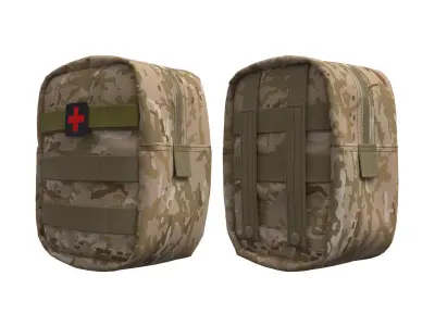 Military Tactical Medical Pouch - Marvelous Designer 3D model