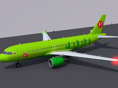 Airbus A320 livery S-7 3D model