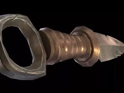Medieval Dagger Low Poly 3D Model Low-poly 3D model