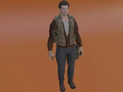 Game Ready Female Soldier Low-poly 3D model