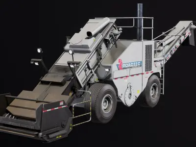 Asphalt Milling Machine Roadtec SB2500E Series PBR 3D model