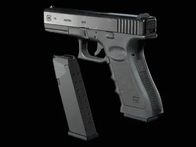 Glock17 Low-poly 3D model