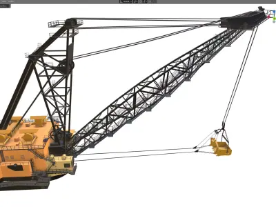 Draglines 8200 Low-poly 3D model