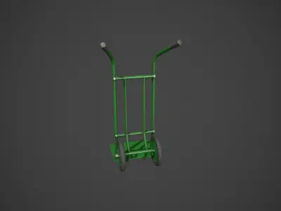Green Sack Truck Low-poly 3D model
