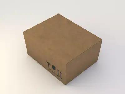  cardboard box Low-poly 3D model