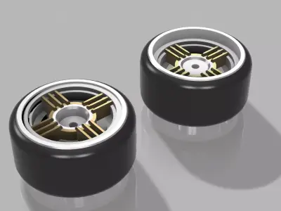 DEVIL SHADOW JDM 2 pack wheels set in HW scale 3D print model
