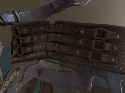 Leather armor 3D model purchase
