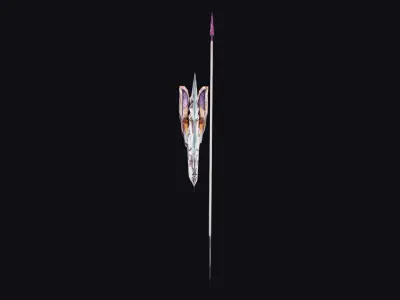 Bow Fantasy Throw Weapon Firearms Legendary Equipment Low-poly 3D model