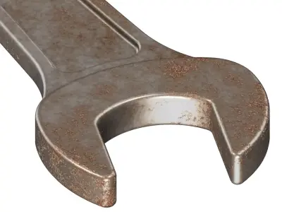 Rusty Iron Spanner 3D model