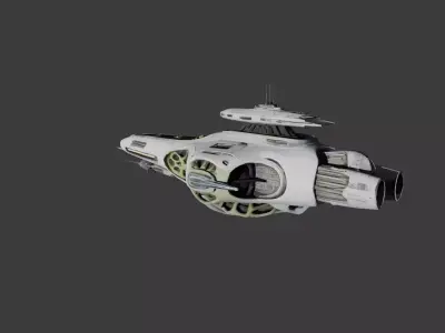 Organic Sci-Fi Starship 3D Model 3D model