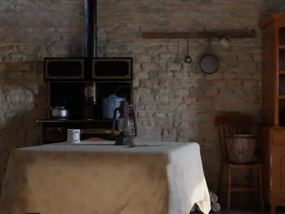 Western Kitchen 3d Scene 3D model