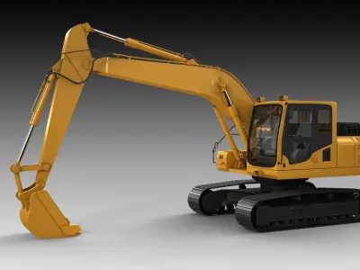 Excavator  RIGGED 3D model