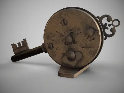 Swiza Dirty Clock Low-poly 3D model
