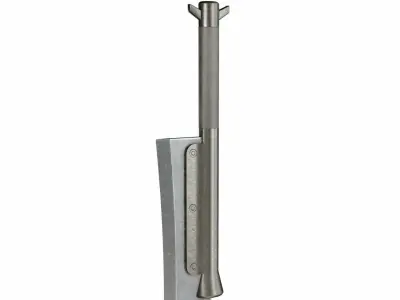 Curved sword 4 Low-poly 3D model