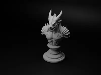 Legendary Monster Hunter Bust Chess 3D print model