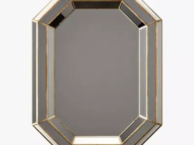 Surya gordon champagne wall mirror 3D model