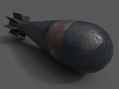 Mortar Projectile 60mm M69 3D model purchase