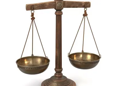 Ancient Egyptian Balance Scale 3D Prop Analysis Low-poly 3D model