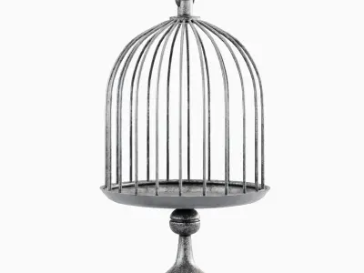 Metal Birdcage 01 Low-poly 3D model