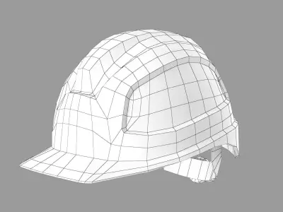Safety Helmet - uvmap Low-poly 3D model