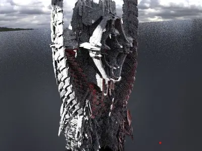 eadnaught Ship Wreck Spine 7 3D model