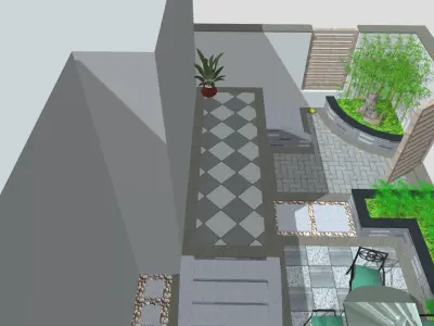Modern Small Garden Kit Outdoor Space 3D Printable Multi-Format 3D model