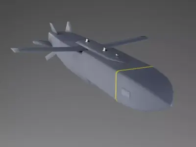 Storm Shadow SCALP-EG Cruise Missile Game Ready Free low-poly 3D model