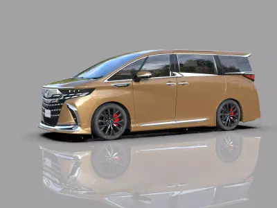 Toyota Alphard Vellfire modellista and GR bodykit  3D model