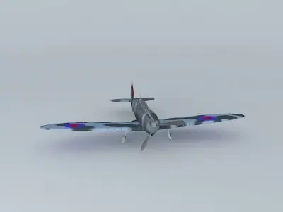 Old British battle plane Free 3D model
