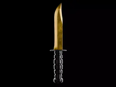 Knife Low-poly 3D model 17