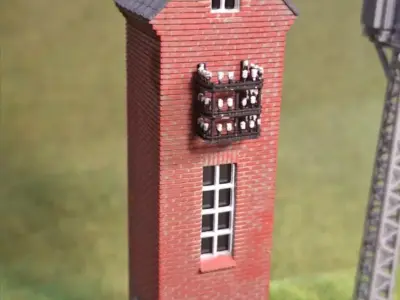 Brick Transformer Tower 1-120 resin 3D print model