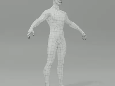 Low Poly Human Base Mesh Low-poly 3D model