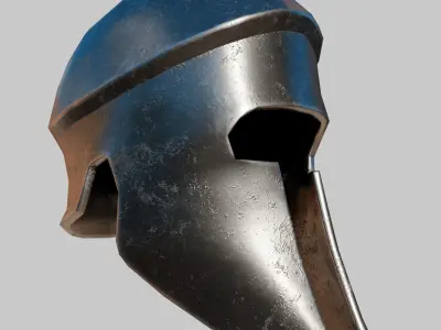 Spartan helmet Low-poly 3D model