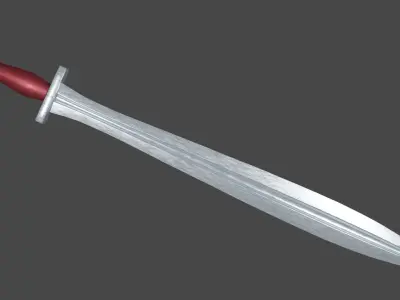 Xyphos sword Low-poly 3D model