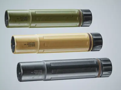 supressor ar15 m4 m16 silencer dead air sandman Low-poly 3D model
