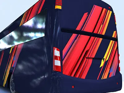 Second Collection of 5 Buses 3D model