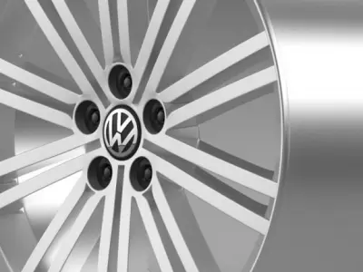 VW Polo Blue GT 2012 rim 3D model