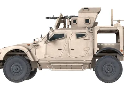 Oshkosh M ATV Ambush Protected Vehicle Low-poly 3D model