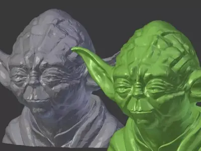 Yoda Resculpted 26mb Free 3D print model