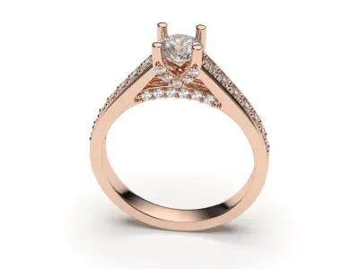 solitaire with ring sizes  8 part S32 3D print model