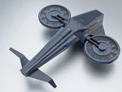 Concept Drone low-poly 3d model Low-poly 3D model