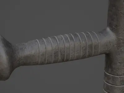 Police Plastic Stick Game Ready Model  Low-poly 3D model