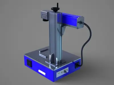 Fiber Laser Engraving Machine - Metal Engraving Machine Low-poly 3D model